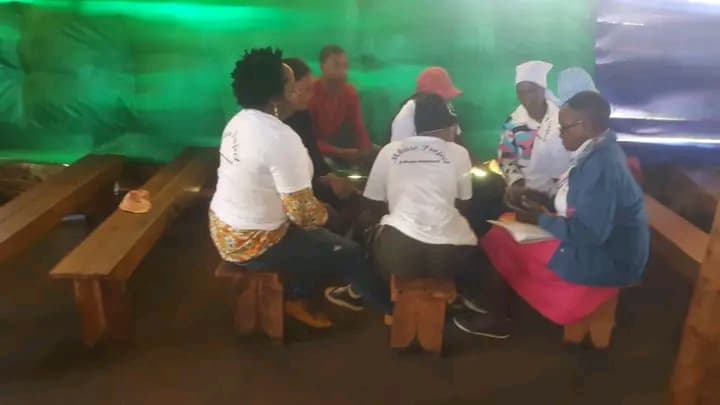 Circle discussion during a community training session